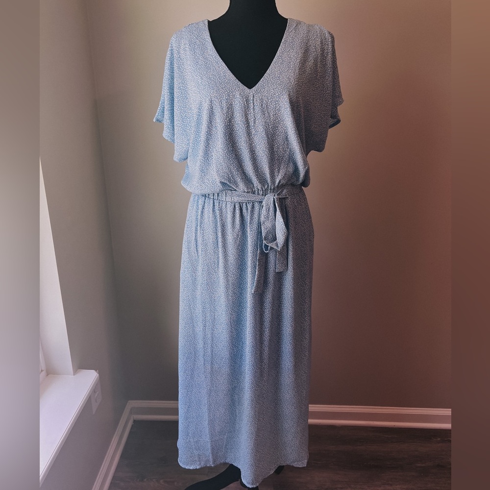 Sienna Sky Blue Dress w/Tie in Front